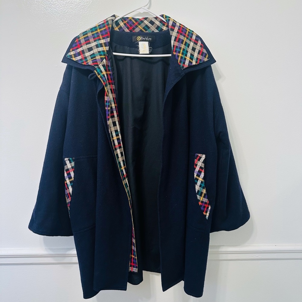 Vintage Blue Oversized Pea Coat